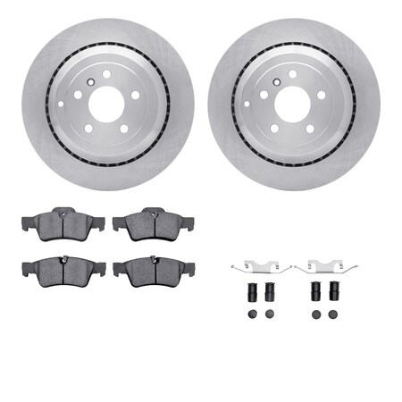 Rear - Dynamic Friction Company Brake Rotors with 3000 Ceramic Brake Pads and Hardware Kit 6312-63127